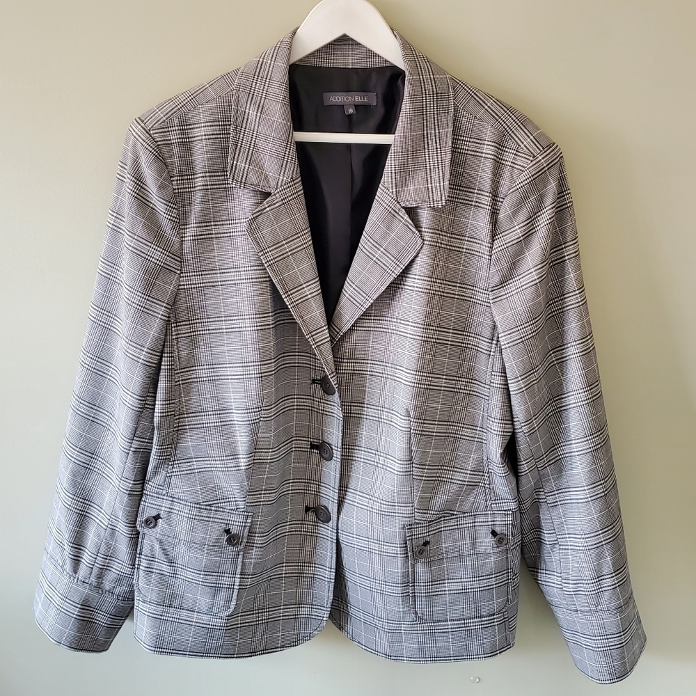 Addition Elle 18 Old Money Modern Contemporary Preppy Double Breasted Blazer - Picture 2 of 14